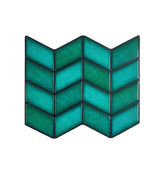 Teal Color Peel and Stick Chevron Wall Tile | Kitchen Backsplash Tiles